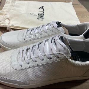 Novella Royale Men's Cream Textured Sneakers